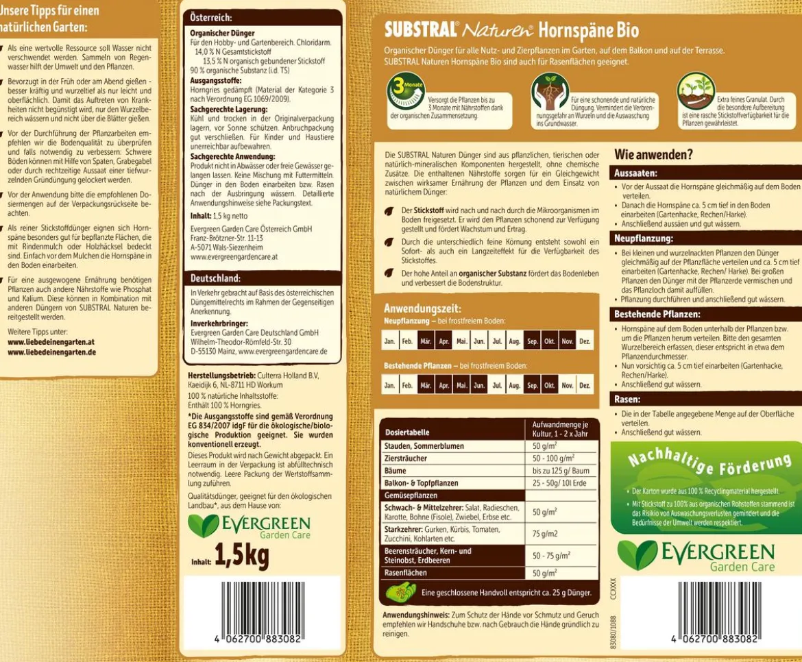 Substral® Naturen® Hornspäne Bio, 1,5 kg