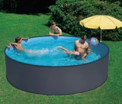 Summer Fun Stahlwandpool-Set Einsteiger Pro, rund, anthrazit