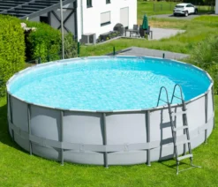 Summer Waves Frame Pool, anthrazit, rund