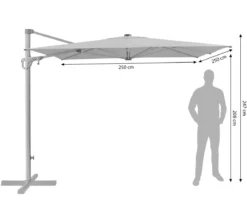 Suncomfort by Glatz Ampelschirm Familyflex, rechteckig, ca. B250/T250 cm