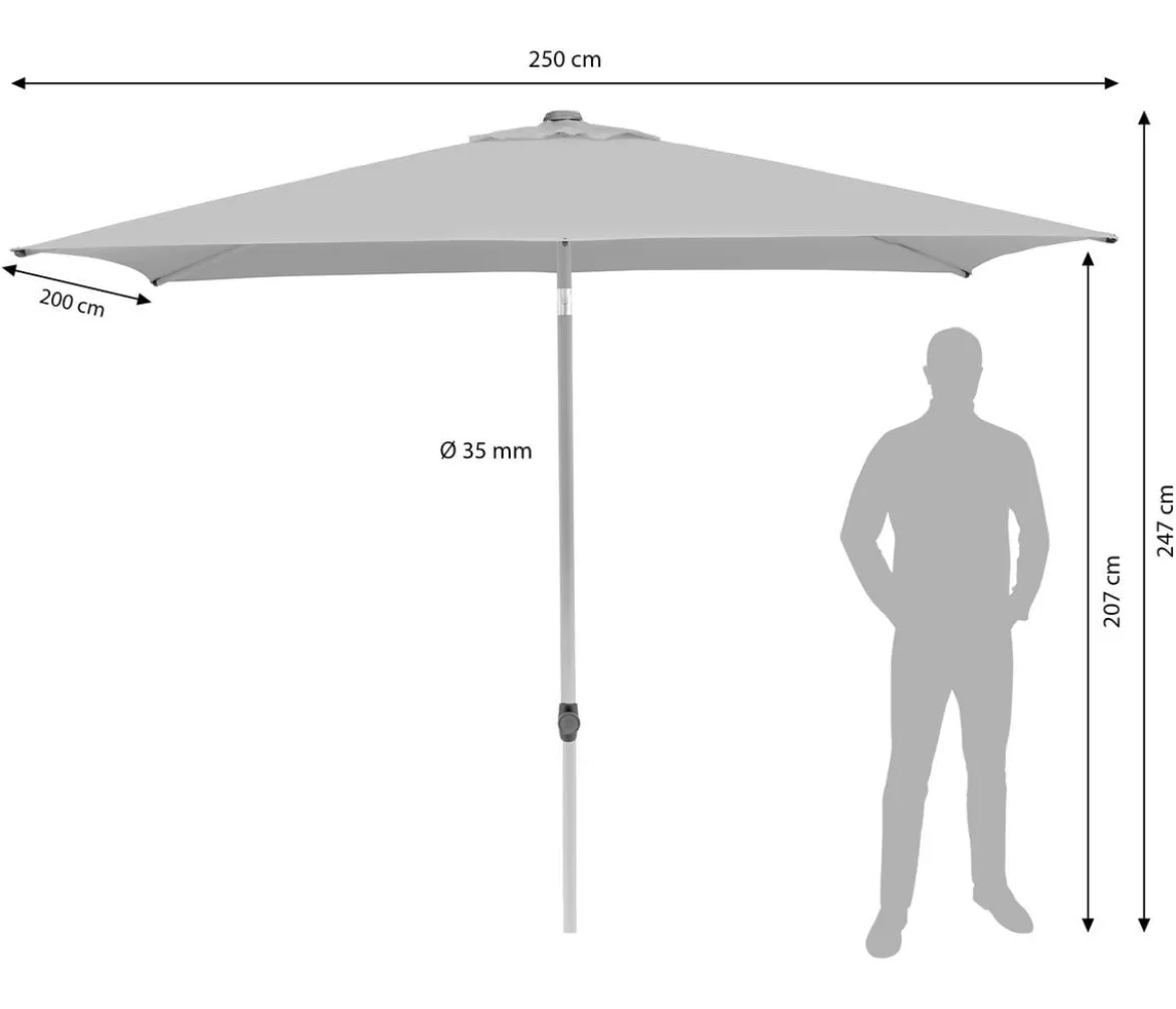 Suncomfort by Glatz Sonnenschirm Pop Up, rechteckig, ca. B250/T200 cm