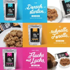 Tales & Tails Paté-Nassfutter für Hunde Ne schnelle Forelle, 12 x 100 g/6 x 300 g