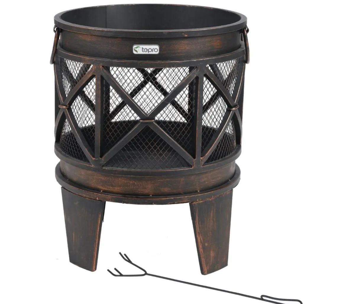 tepro Feuerstelle/ Feuerkorb Gracewood, ca. Ø42/H53 cm