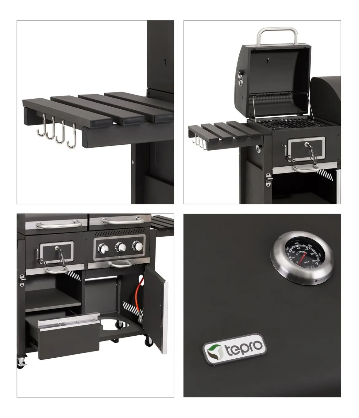 tepro Kohle-Gas-Kombigrill Toronto