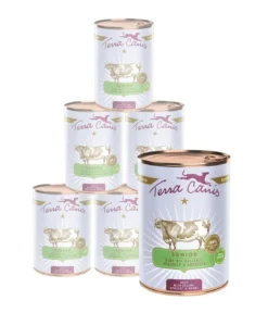 Terra Canis Nassfutter für Hunde Senior, 6 x 400 g