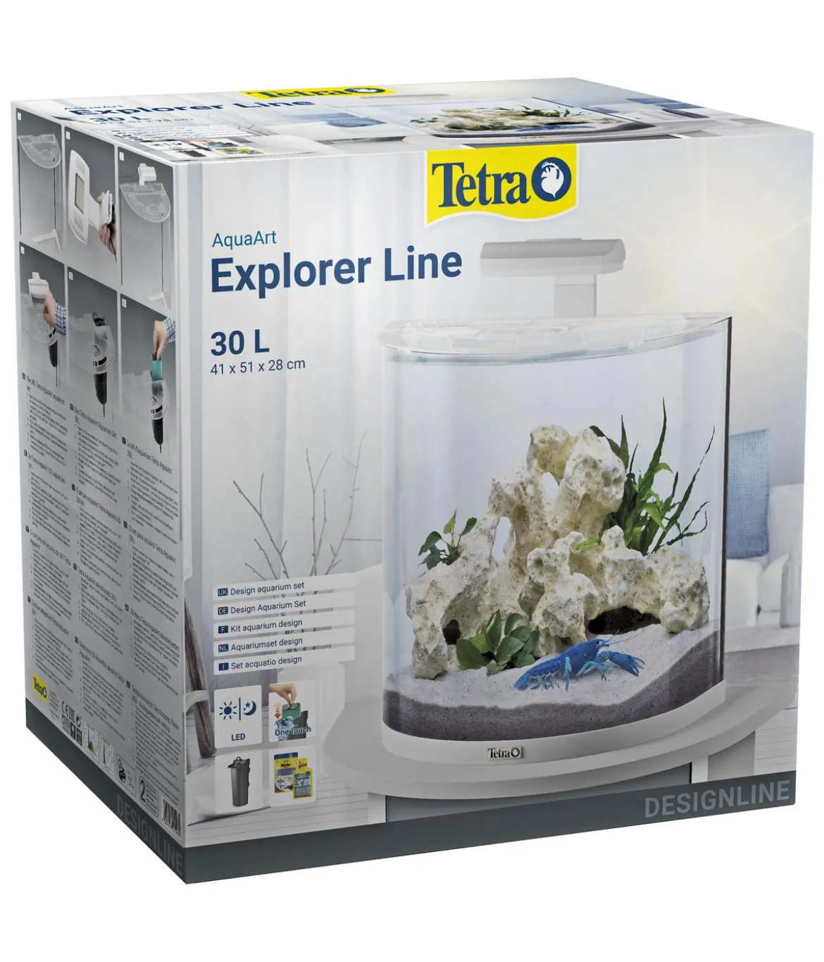 Tetra AquaArt LED Explorer-Line Crayfish, weiß, 30 l