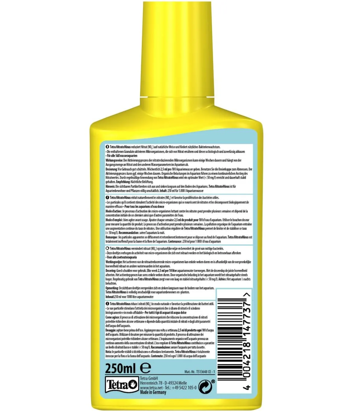Tetra NitrateMinus für Aquarien, 250 ml