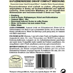 Thompson & Morgan Samen Kapuzinerkresse 'Dwarf Compact Mischung'