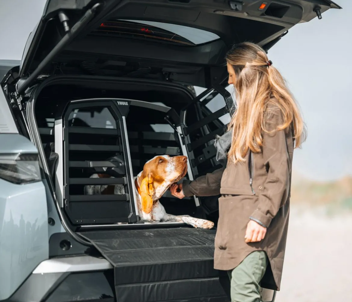 THULE® Allax Double L Compact Hundetransportbox, ca. B96/H69/T87-93 cm