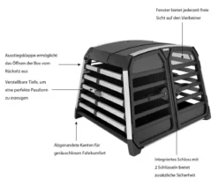 THULE® Allax Double L Compact Hundetransportbox, ca. B96/H69/T87-93 cm