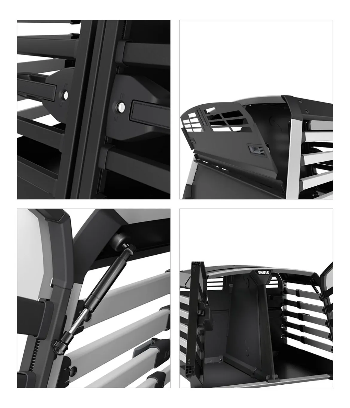 THULE® Allax Double M Compact Hundetransportbox, ca. B93/H65/T82-90 cm