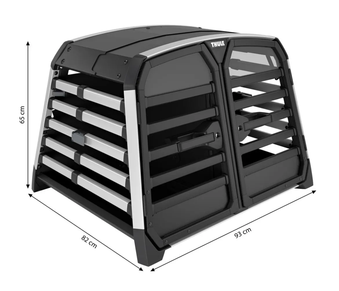 THULE® Allax Double M Compact Hundetransportbox, ca. B93/H65/T82-90 cm