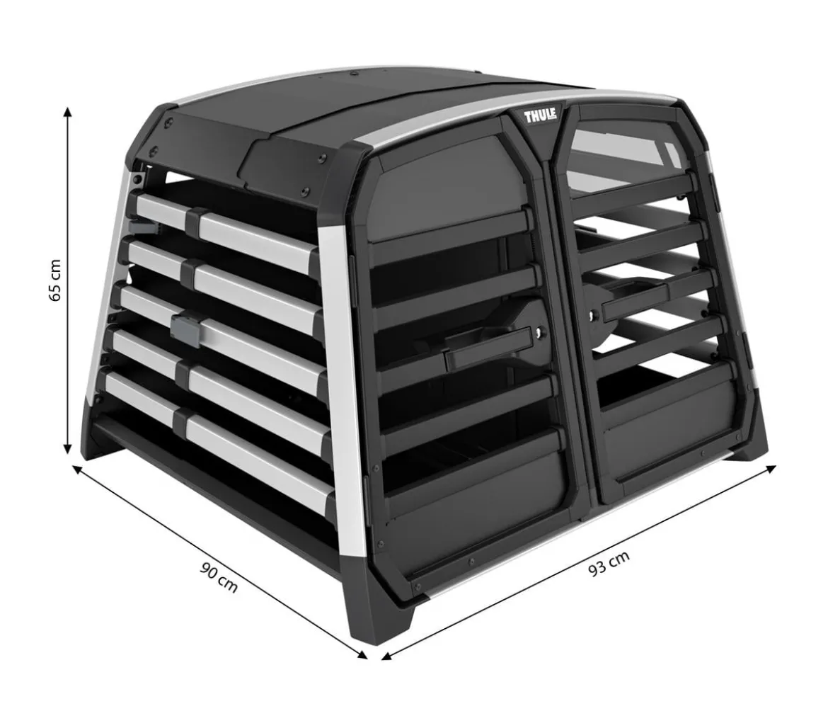 THULE® Allax Double M Hundetransportbox, ca. B93/H65/T77-82 cm
