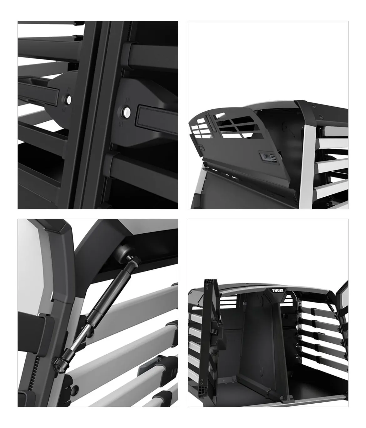 THULE® Allax Double S Hundetransportbox, ca. B90/H58/T72-80 cm