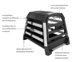 THULE® Allax threshold compatible XS Hundetransportbox für Fahrzeuge mit Ladekante, ca. B50/H50/T66-72 cm