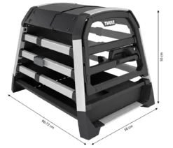 THULE® Allax threshold compatible XS Hundetransportbox für Fahrzeuge mit Ladekante, ca. B50/H50/T66-72 cm