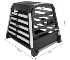 THULE® Allax threshold compatible M Compact Hundetransportbox für Fahrzeuge mit Ladekante, ca. B65/H65/T77-82 cm