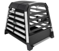 THULE® Allax threshold compatible M Compact Hundetransportbox für Fahrzeuge mit Ladekante, ca. B65/H65/T77-82 cm