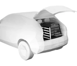 THULE® Allax threshold compatible L Compact Hundetransportbox für Fahrzeuge mit Ladekante, ca. B69/H70/T87-93 cm