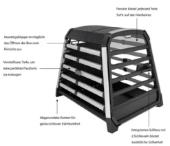 THULE® Allax XL Compact Hundetransportbox, ca. B73/H70/T89-94 cm