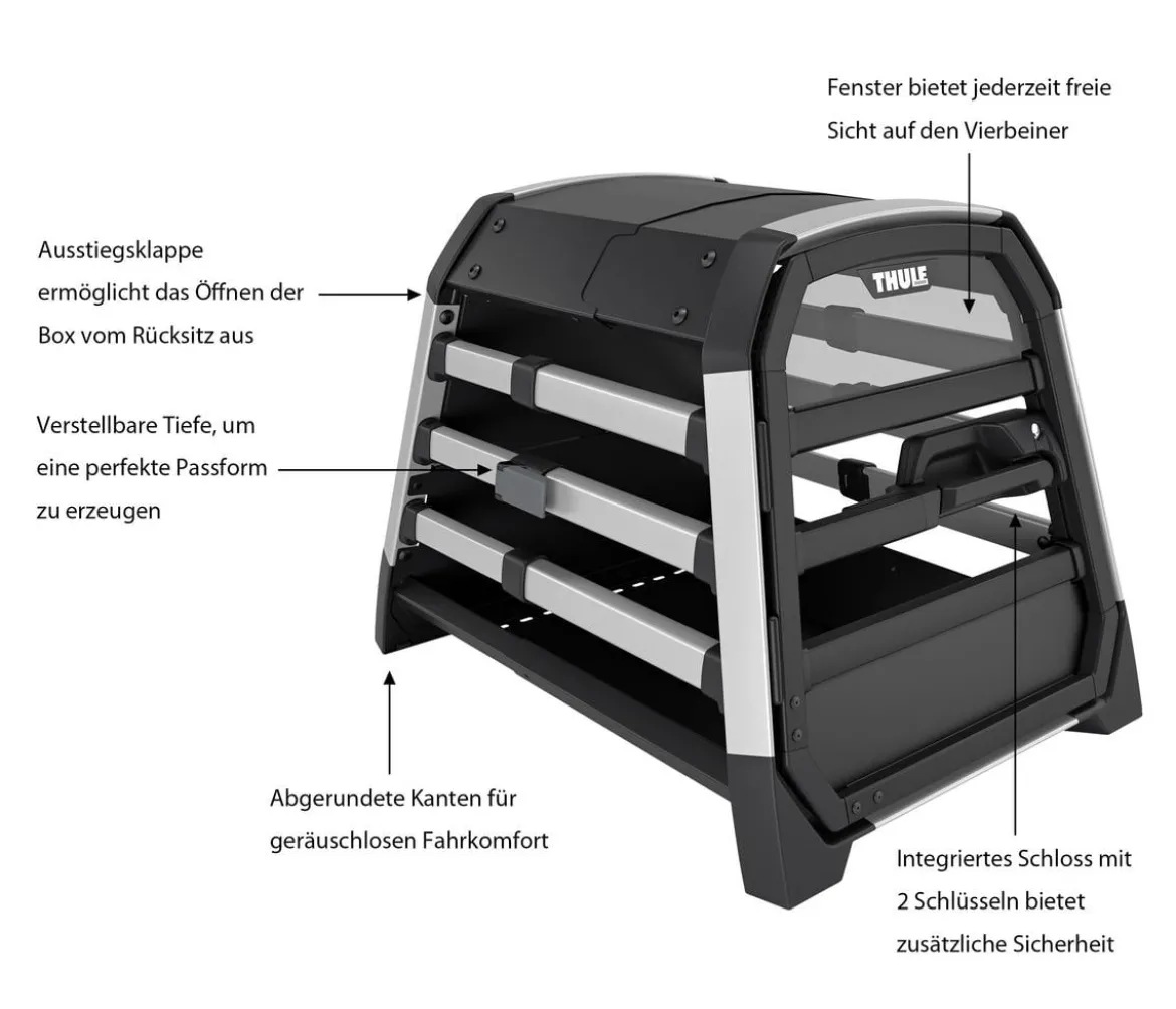 THULE® Allax XS Hundetransportbox, ca. B50/H50/T66-72 cm