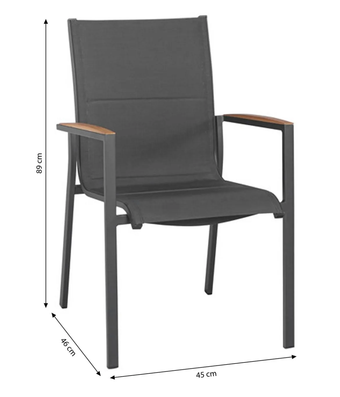 Tierra Outdoor Stapelstuhl Foxx, ca. B45/H89/T46 cm