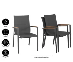 Tierra Outdoor Stapelstuhl Foxx, ca. B45/H89/T46 cm