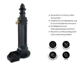 Tomco Aluminium-Standbrunnen Schönbrunn, ca. H100 cm