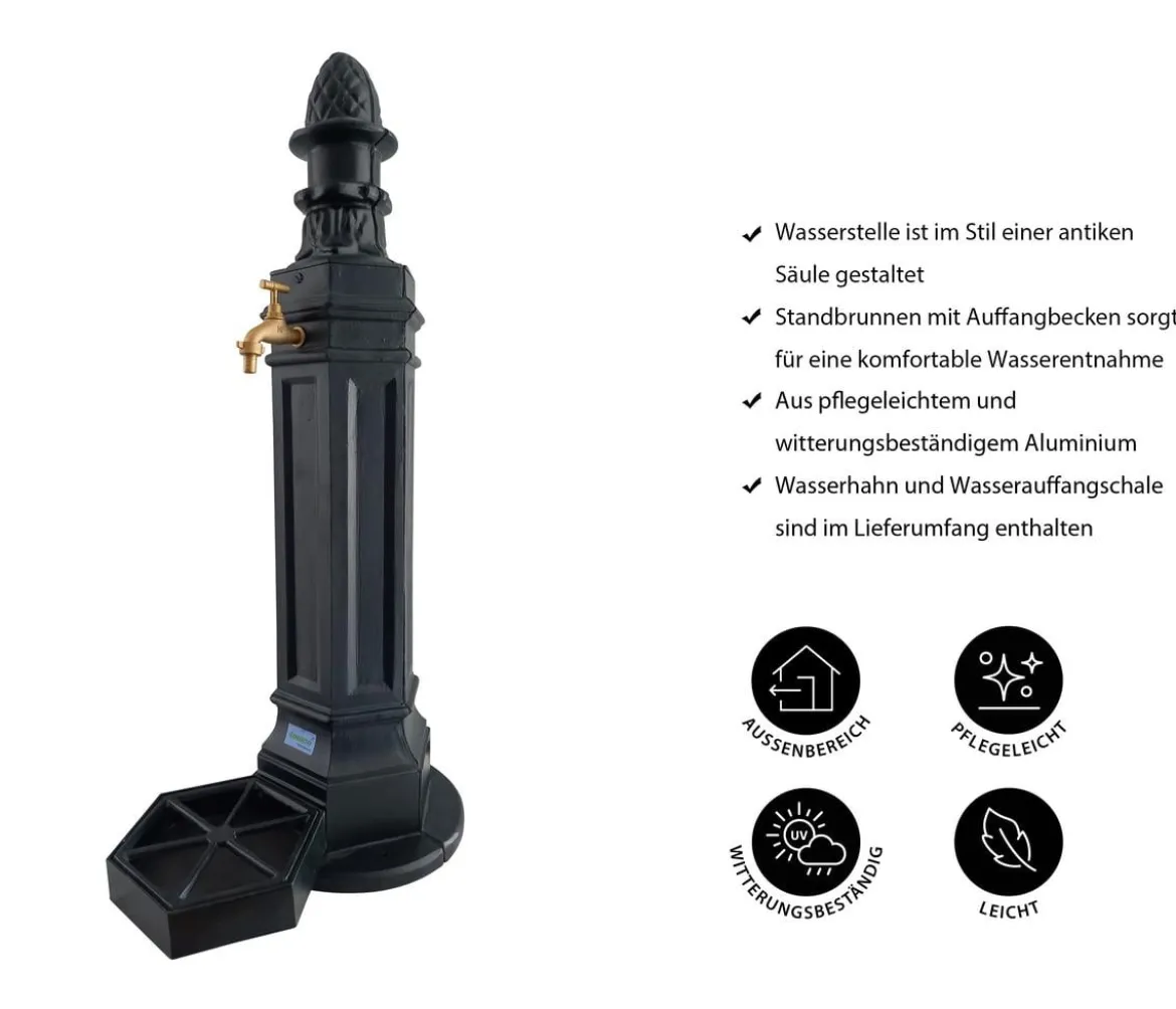 Tomco Aluminium-Standbrunnen Schönbrunn, ca. H100 cm