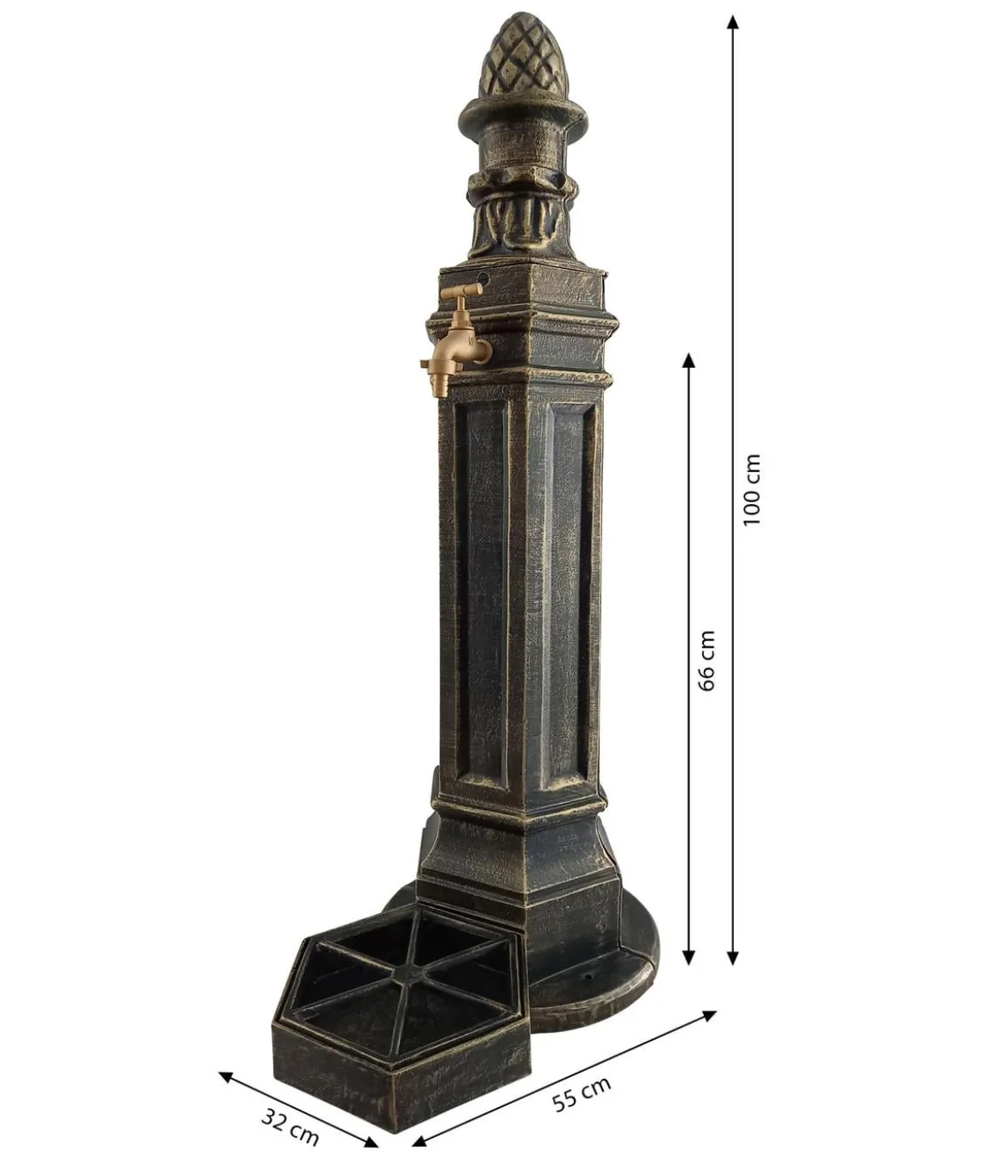 Tomco Aluminium-Standbrunnen Schönbrunn, ca. H100 cm