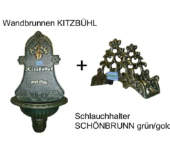 Tomco Aluminium-Wandbrunnen und Schlauchhalter Schönbrunn Set, 2-teilig