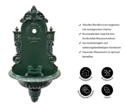 Tomco Aluminium-Wandbrunnen Wiener Bassena, ohne Hahn, ca. 87 cm