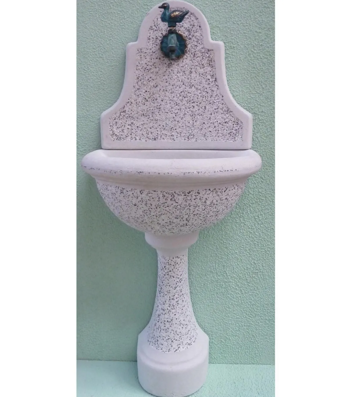 Tomco Messing-Wasserhahn Ente 1/2, mit Rosette