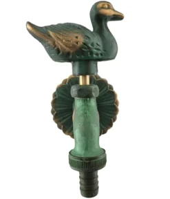 Tomco Messing-Wasserhahn Ente 1/2, mit Rosette