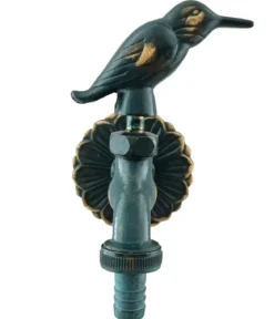 Tomco Messing-Wasserhahn Vogel 1/2, mit Rosette