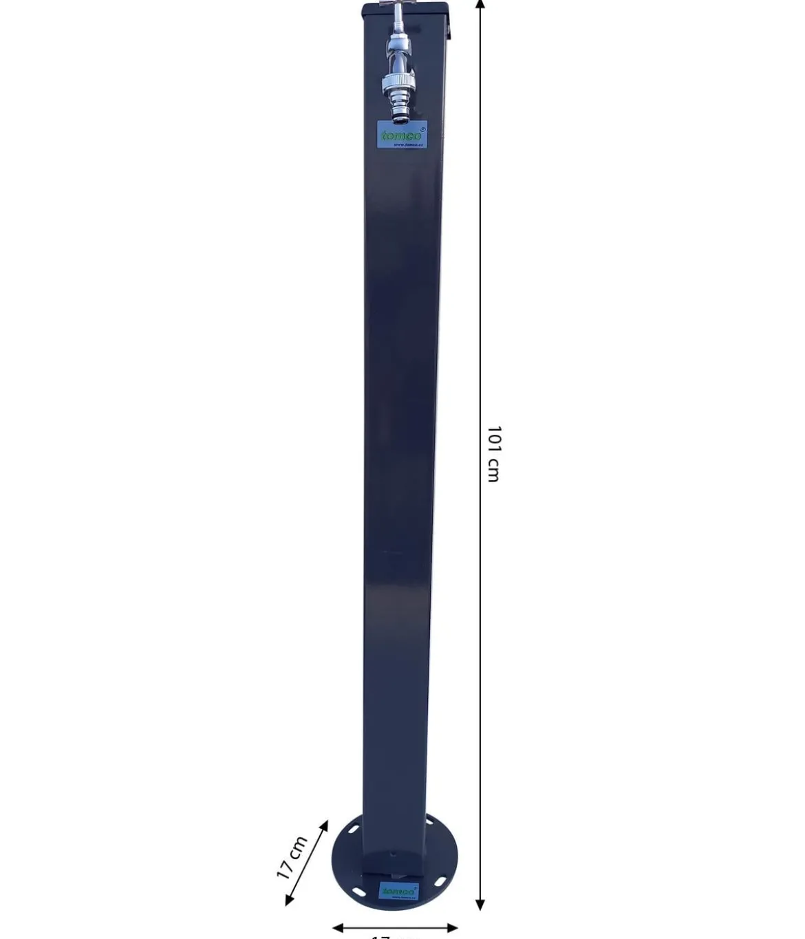 Tomco Stahl-Wassersäule Top, ca. H101 cm