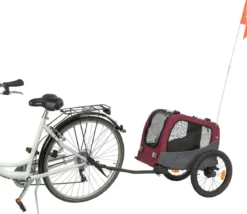 Trixie Fahrradanhänger für den Hund, dunkelrot/schwarz