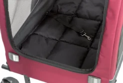 Trixie Fahrradanhänger für den Hund, dunkelrot/schwarz