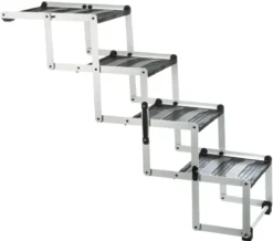 Trixie Falt-Treppe, grau, ca. B37/H60-70/T140-160 cm