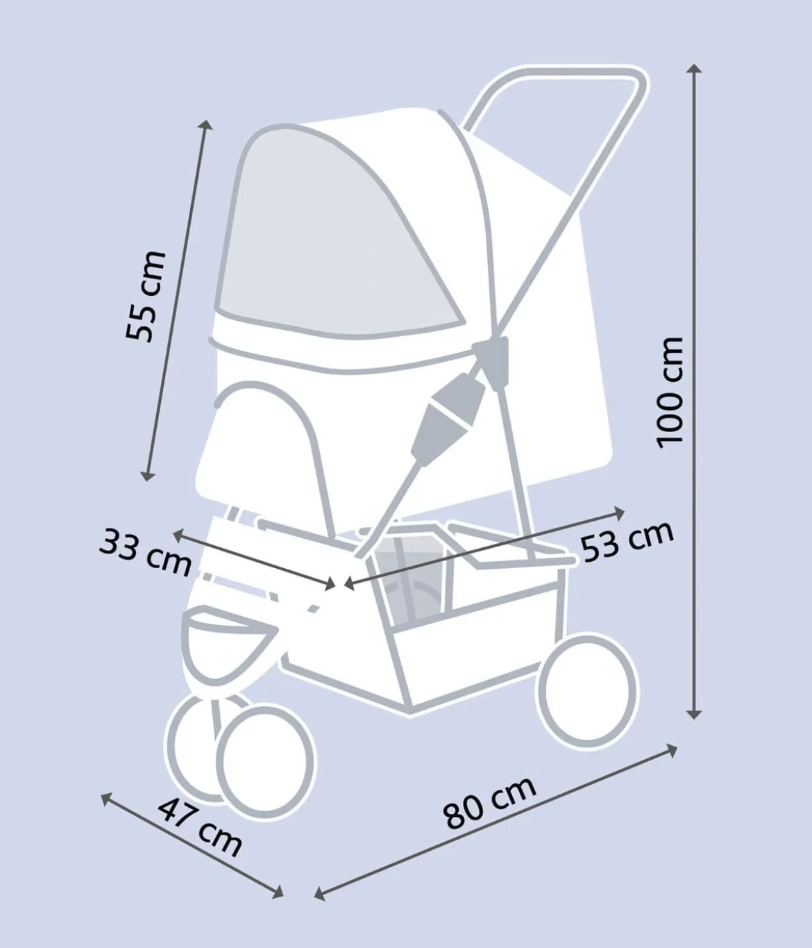 Trixie Hunde-Buggy, schwarz