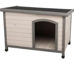 Trixie Hundehütte Classic mit Flachdach, grau