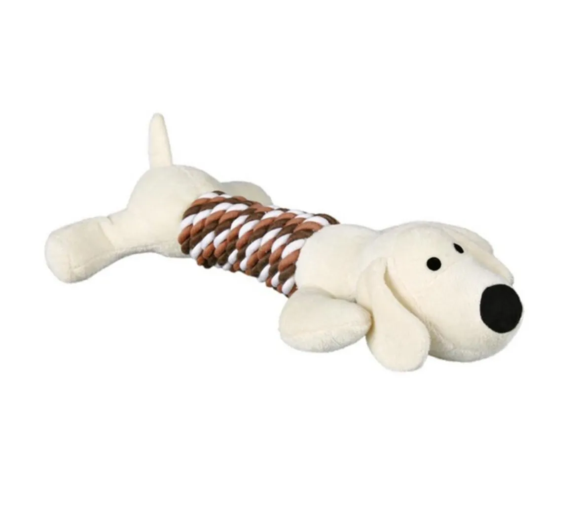 Trixie Hundespielzeug Figur mit Tau, 2 Figuren, ca. B32 cm
