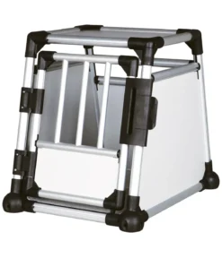 Trixie Hundetransportbox Aluminium, hellgrau/silber
