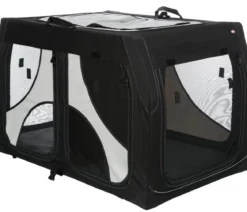 Trixie Hundetransportbox Vario Double, schwarz/grau, ca. B91/H61/T60 cm
