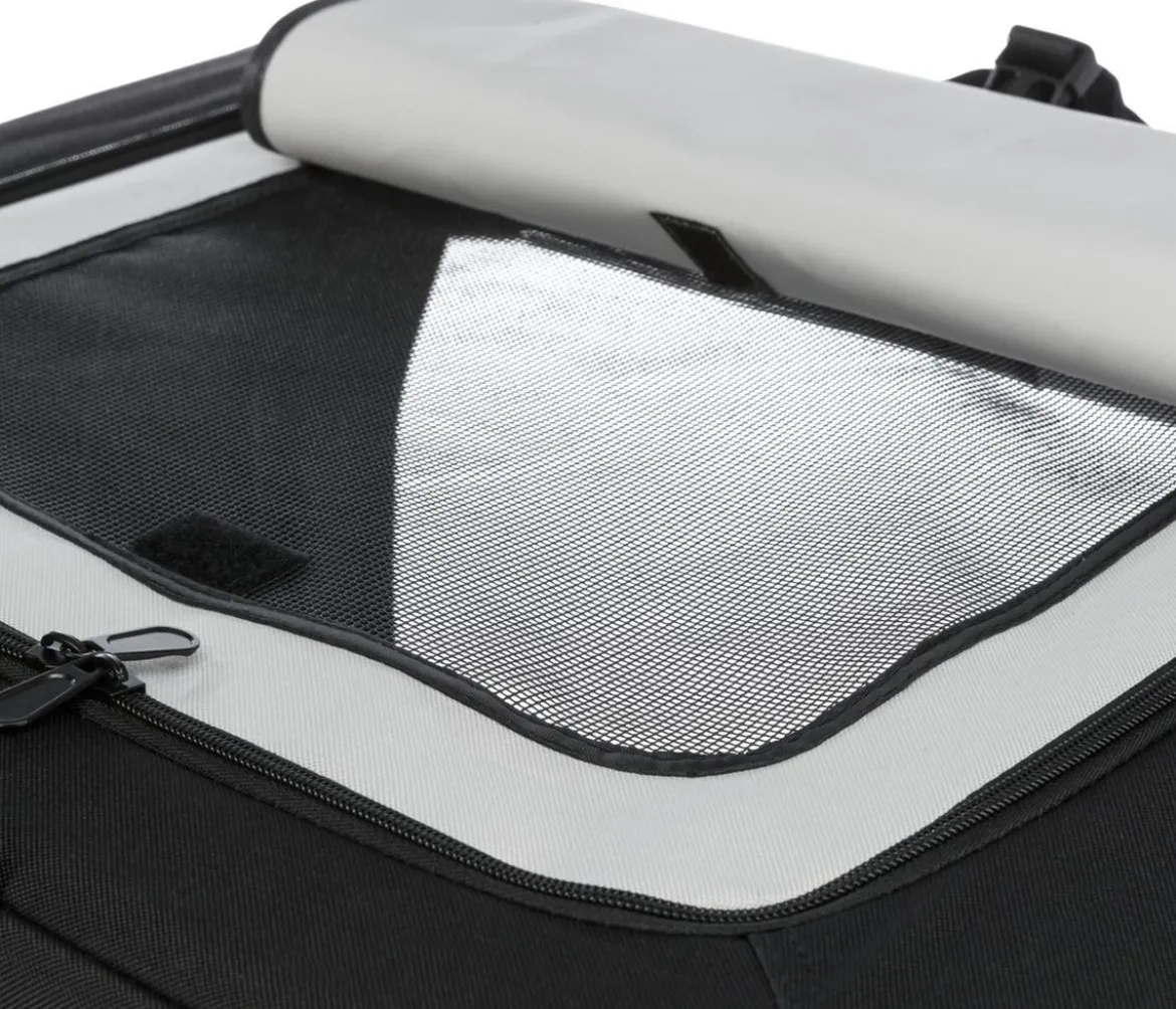 Trixie Hundetransportbox Vario, schwarz/grau