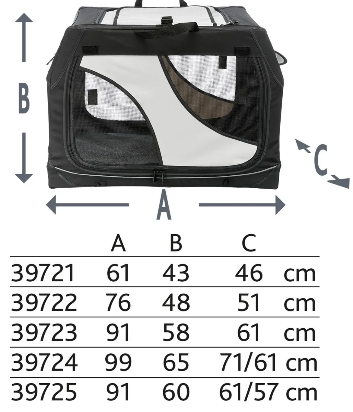 Trixie Hundetransportbox Vario, schwarz/grau