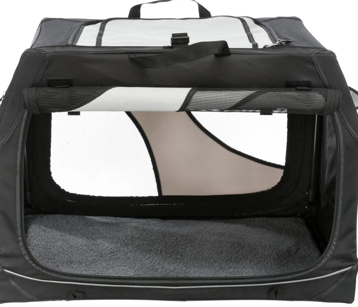 Trixie Hundetransportbox Vario, schwarz/grau