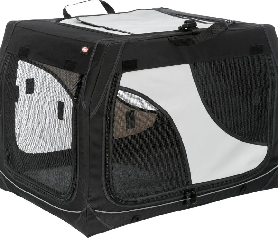 Trixie Hundetransportbox Vario, schwarz/grau