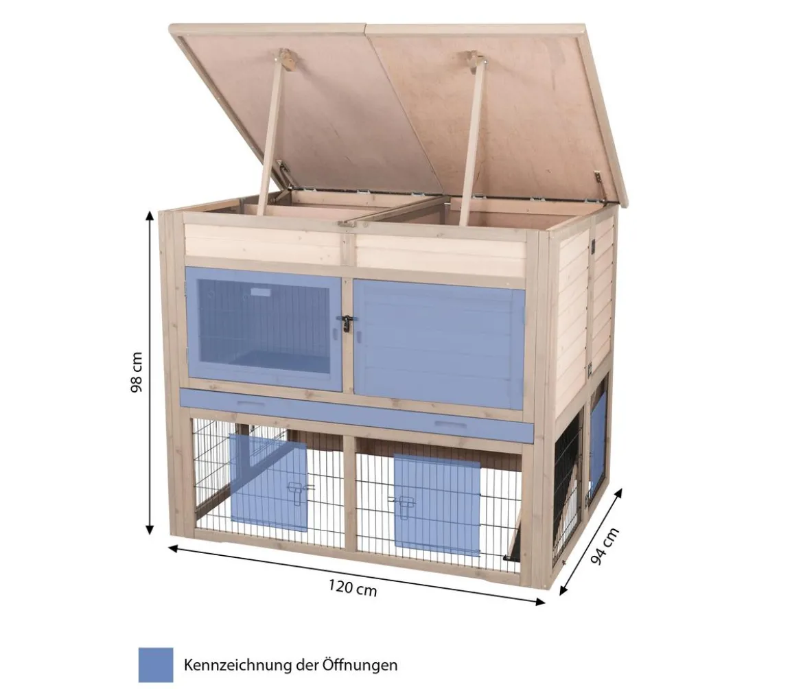 Trixie Kleintierstall XL mit Wärmedämmung, ca. B120/H98/T94 cm