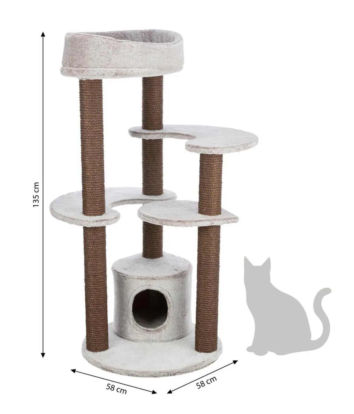 Trixie Kratzbaum Afonso, braun, ca. B58/H135/T58 cm